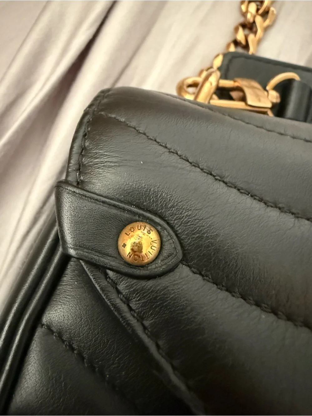 Louis Vuitton Black New Wave MM Chain Bag